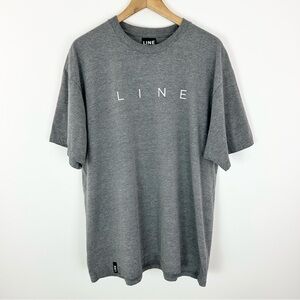 Line Skis T-Shirt Heathered Gray Line Streetwear Size XL